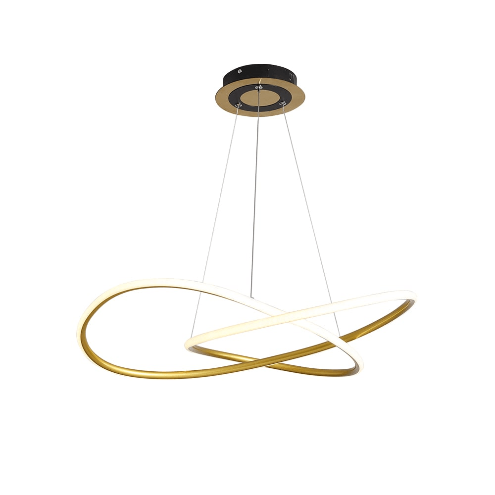 Minimalistyczna Złota Okrągła Lampa Wisząca LED