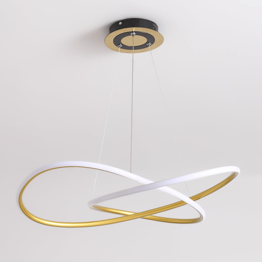 Minimalistyczna Złota Okrągła Lampa Wisząca LED
