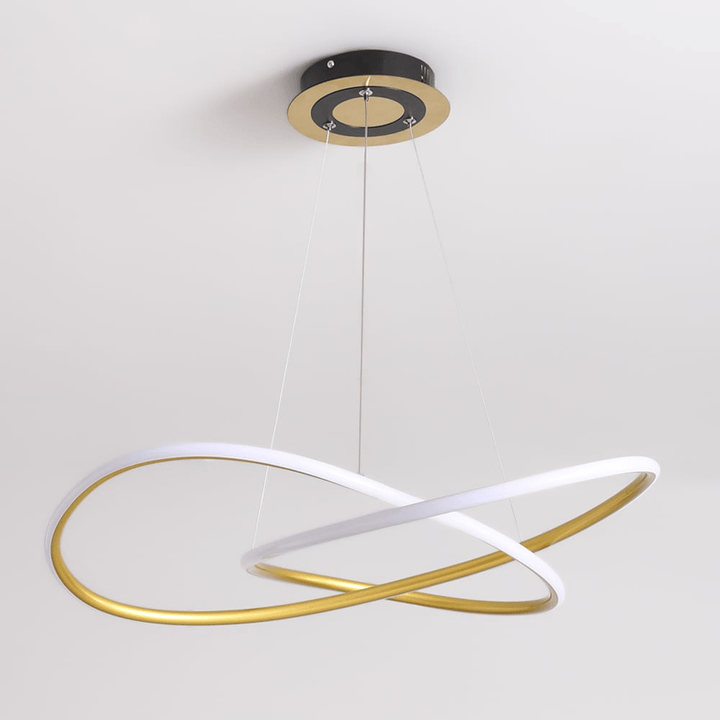 Minimalistyczna Złota Okrągła Lampa Wisząca LED