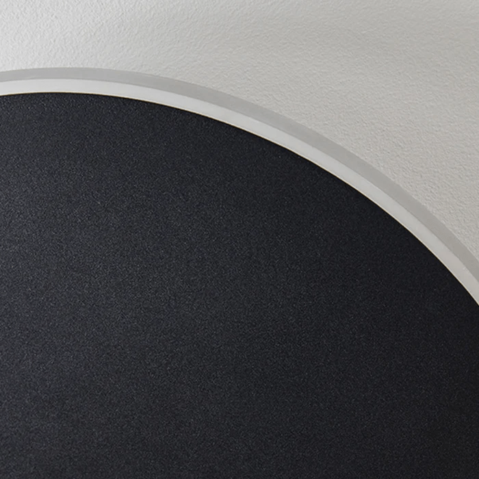 Minimalistyczna okrągła lampa LED ścienna z metalu do użytku zewnętrznego