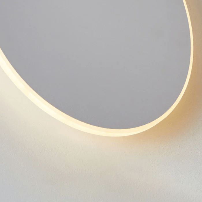 Minimalistyczna okrągła lampa LED ścienna z metalu do użytku zewnętrznego