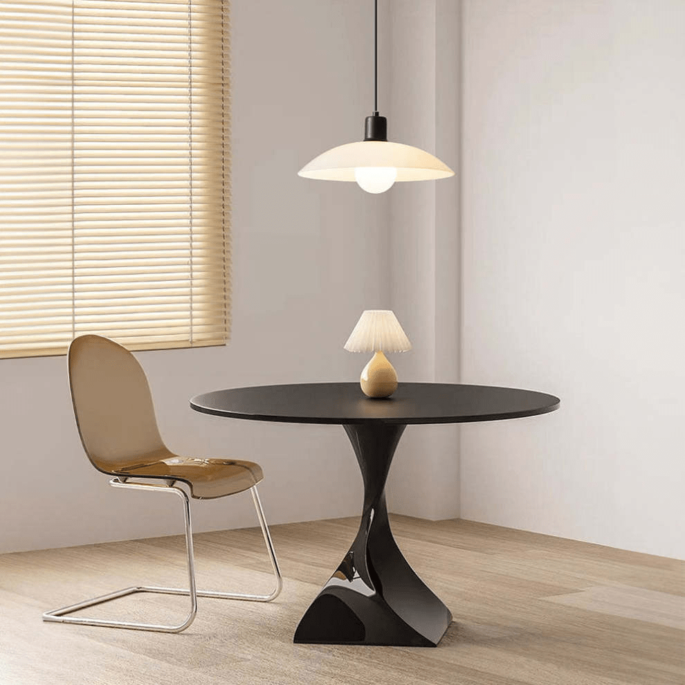 Minimalistyczna Biała Szklana Lampa Wisząca