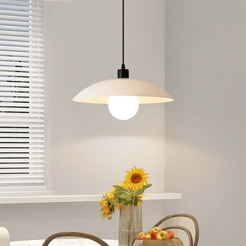 Minimalistyczna Biała Szklana Lampa Wisząca