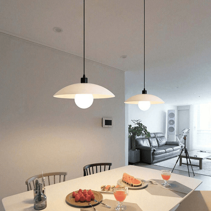 Minimalistyczna Biała Szklana Lampa Wisząca