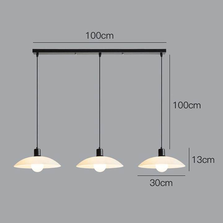 Minimalistyczna Biała Szklana Lampa Wisząca