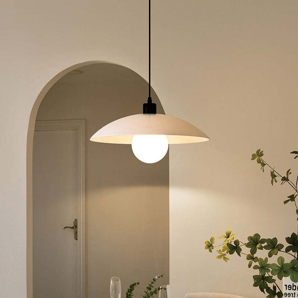 Minimalistyczna Biała Szklana Lampa Wisząca