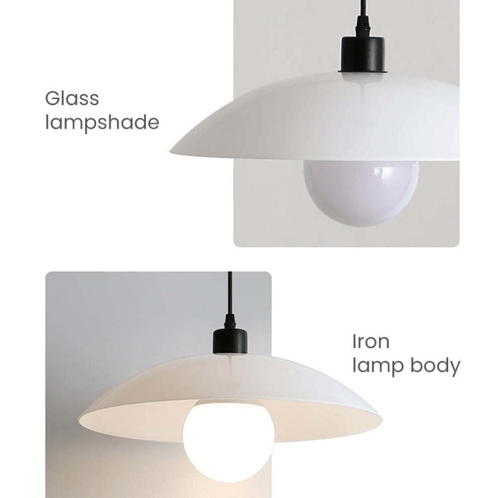 Minimalistyczna Biała Szklana Lampa Wisząca