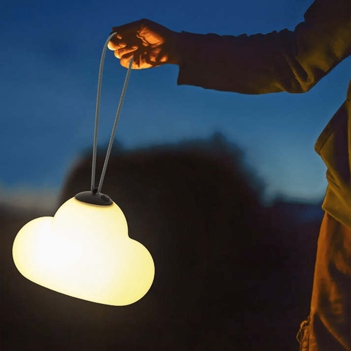 Minori Design LED Lampa Wisząca Chmura Mleczna Biała Metal/Akryl Ogród