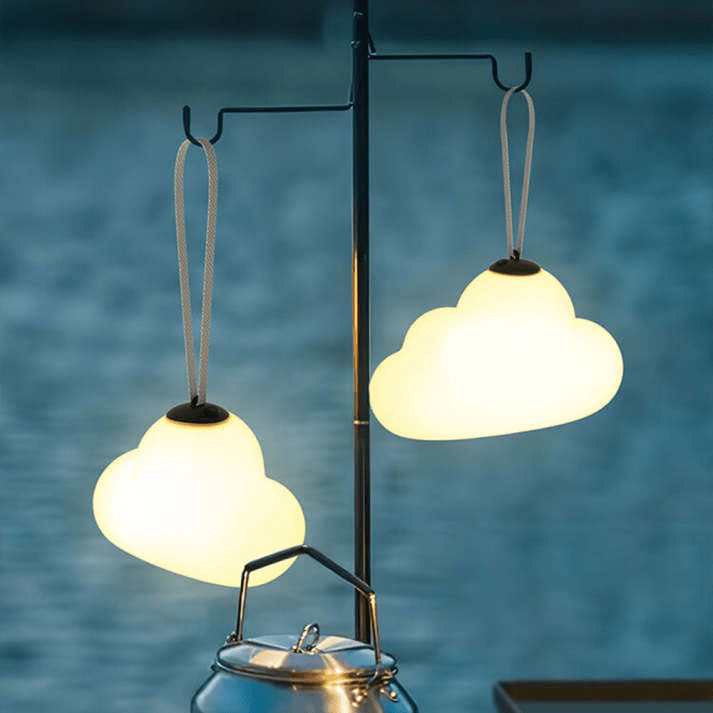 Minori Design LED Lampa Wisząca Chmura Mleczna Biała Metal/Akryl Ogród