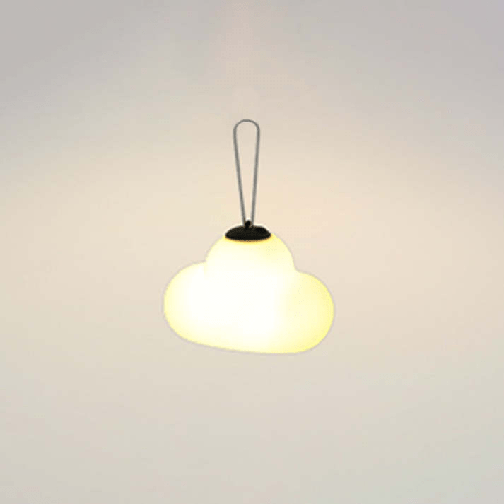 Minori Design LED Lampa Wisząca Chmura Mleczna Biała Metal/Akryl Ogród