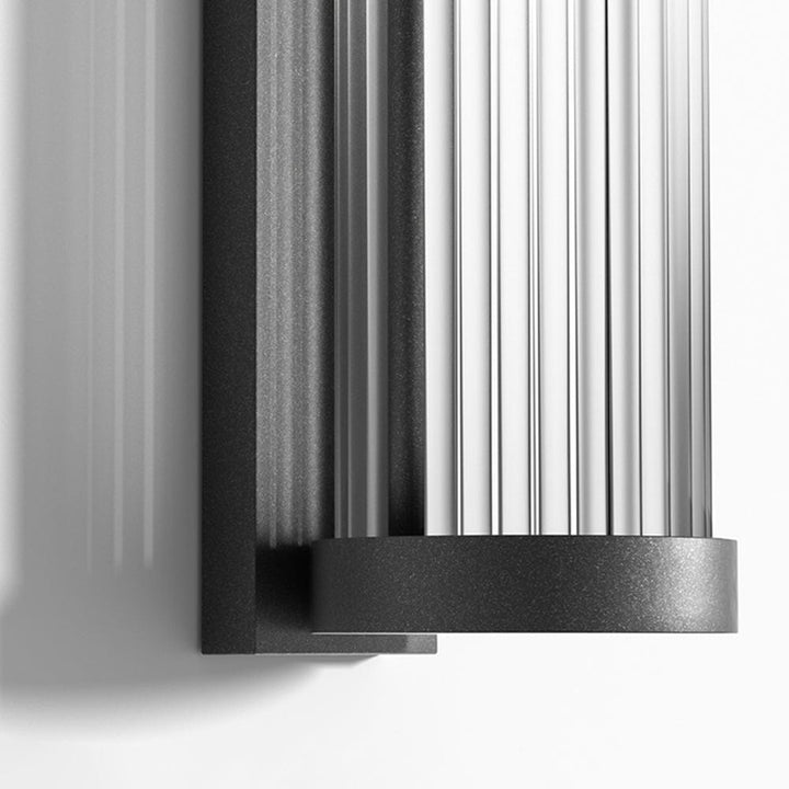 Nowoczesna Cylindryczna Lampa Metalowa i Szklana IP65 Wodoodporna Lampa Zewnętrzna