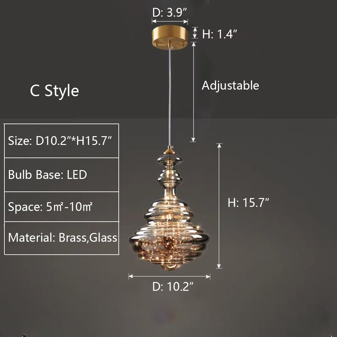Nowoczesna Szara Szklana Lampa Wisząca z Gwiazdami