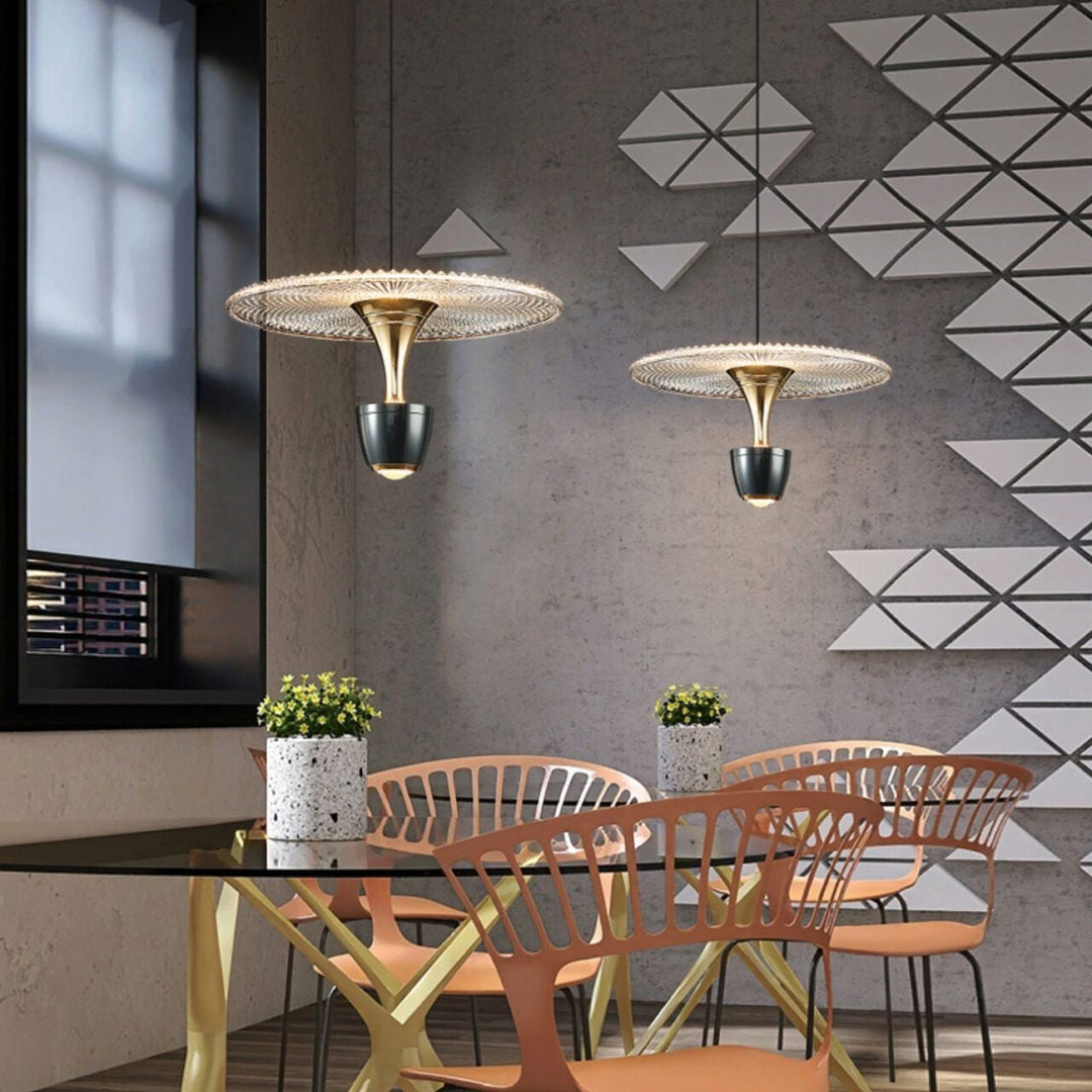 Nowoczesna Lampa Wisząca w Kształcie Dysku LED