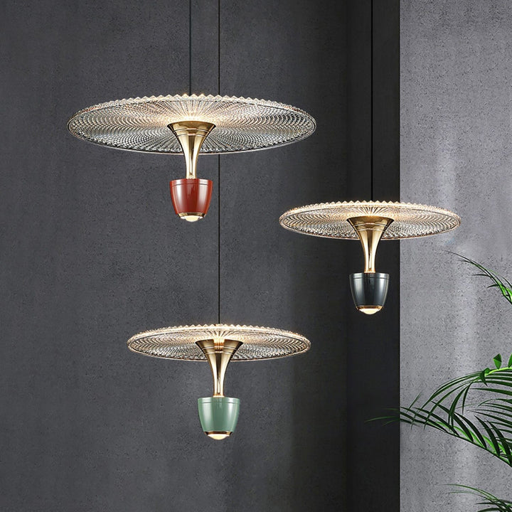 Nowoczesna Lampa Wisząca w Kształcie Dysku LED