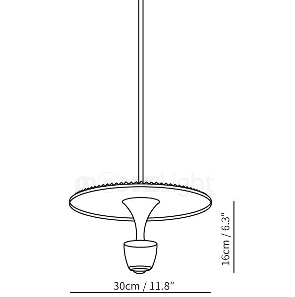 Nowoczesna Lampa Wisząca w Kształcie Dysku LED