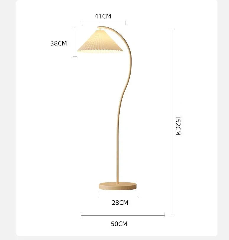 Nowoczesna lampa podłogowa LED z tkaniny