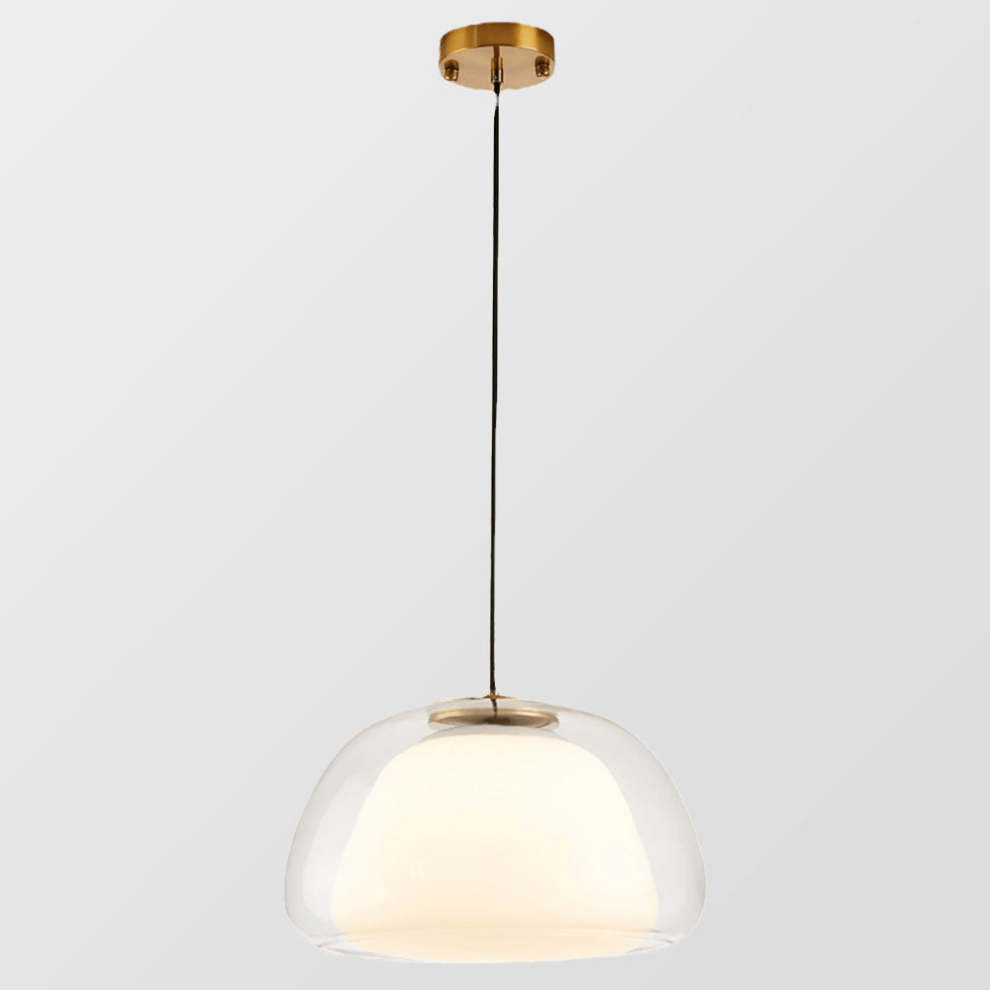 Nowoczesna lampa wisząca z mlecznego szkła
