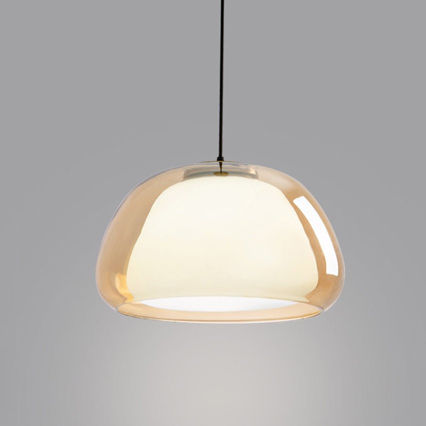 Nowoczesna lampa wisząca z mlecznego szkła