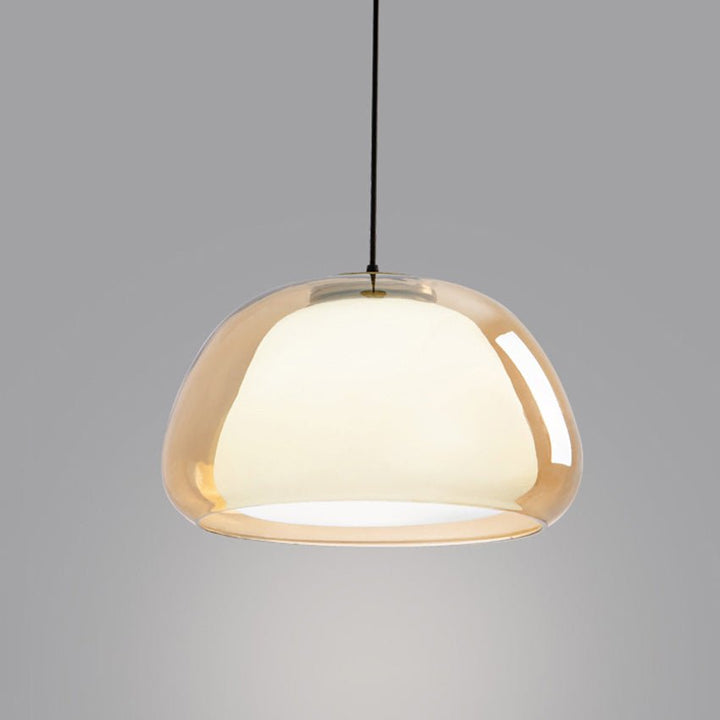 Nowoczesna lampa wisząca z mlecznego szkła
