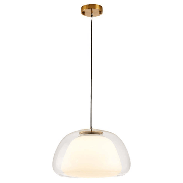 Nowoczesna lampa wisząca z mlecznego szkła