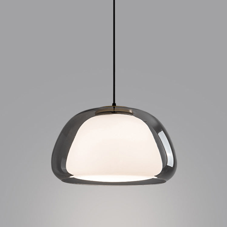 Nowoczesna lampa wisząca z mlecznego szkła