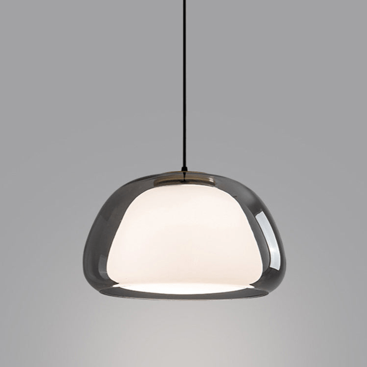 Nowoczesna lampa wisząca z mlecznego szkła