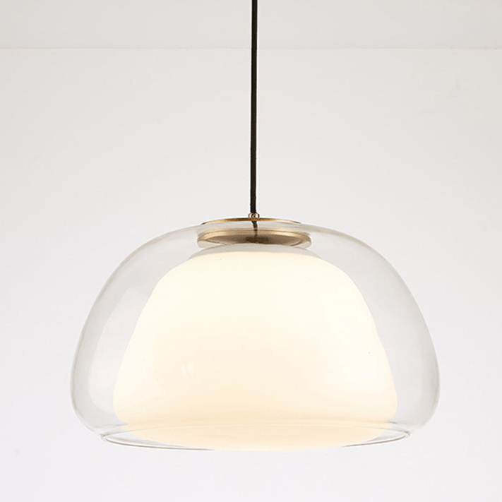 Nowoczesna lampa wisząca z mlecznego szkła