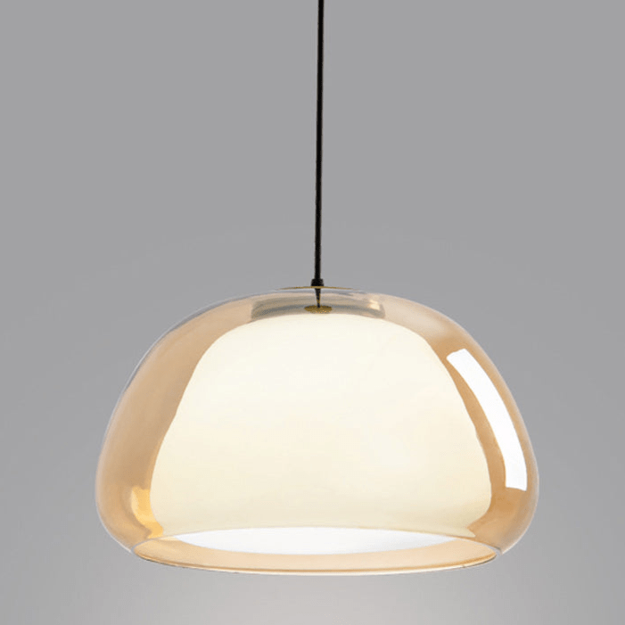 Nowoczesna lampa wisząca z mlecznego szkła