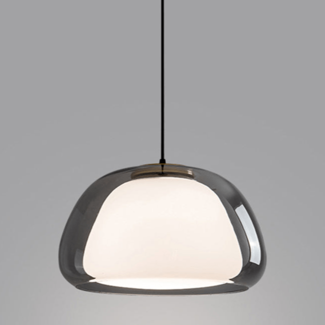 Nowoczesna lampa wisząca z mlecznego szkła