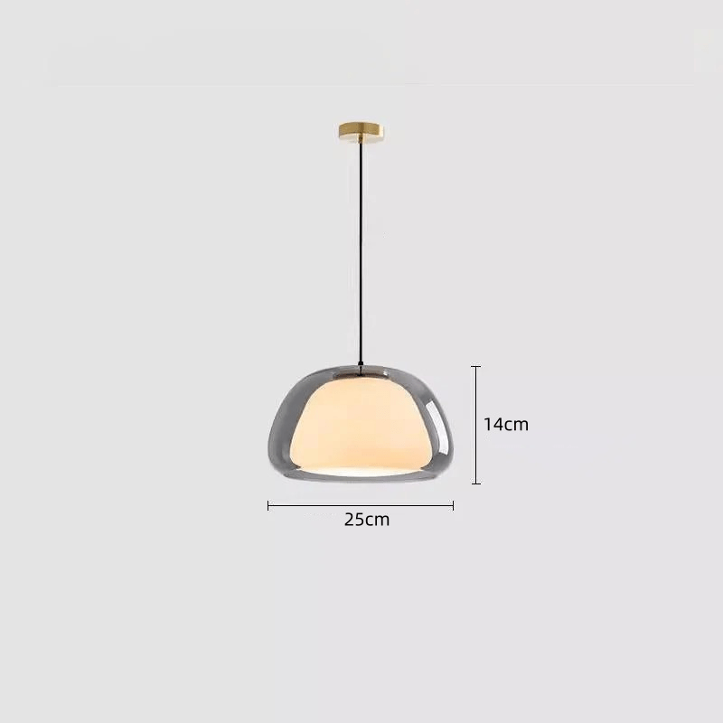 Nowoczesna lampa wisząca z mlecznego szkła