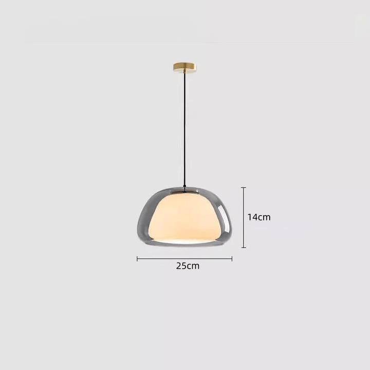Nowoczesna lampa wisząca z mlecznego szkła