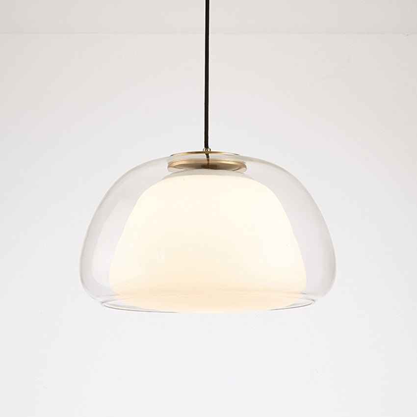 Nowoczesna lampa wisząca z mlecznego szkła