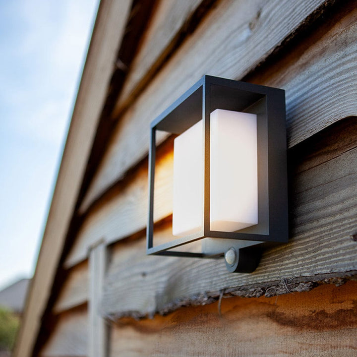 Nowoczesna Prostokątna Lampa Ścienna z Akrylu na Czujnik Słoneczny IP65 Wodoodporna