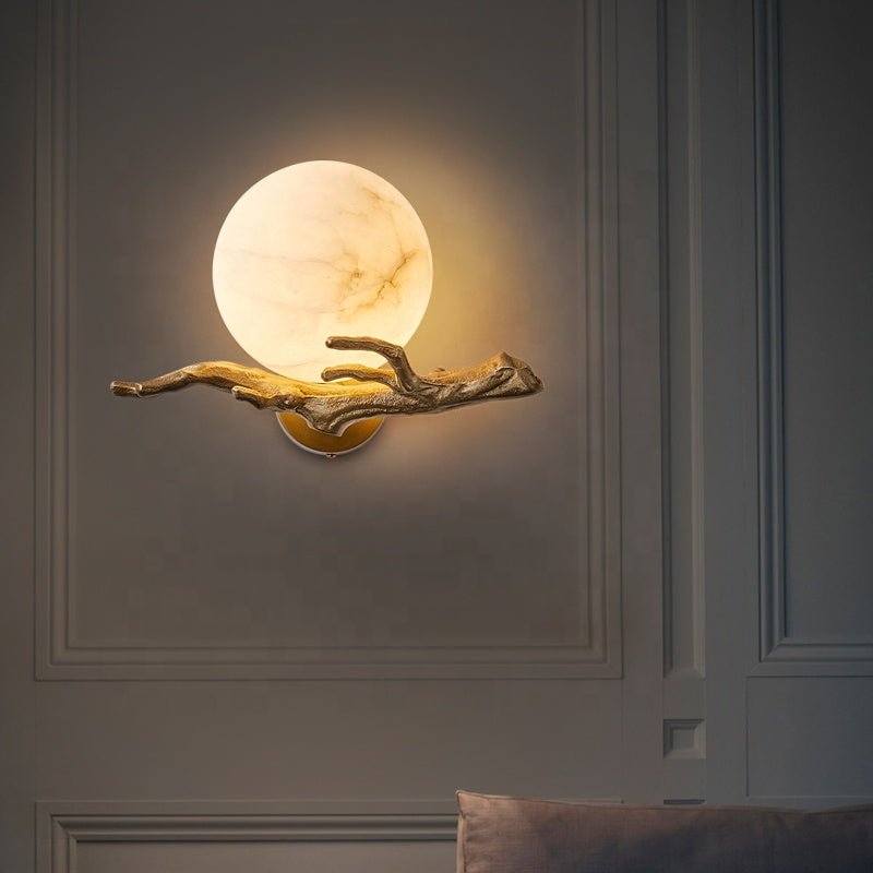 Nowoczesna kreatywna marmurowa lampa ścienna