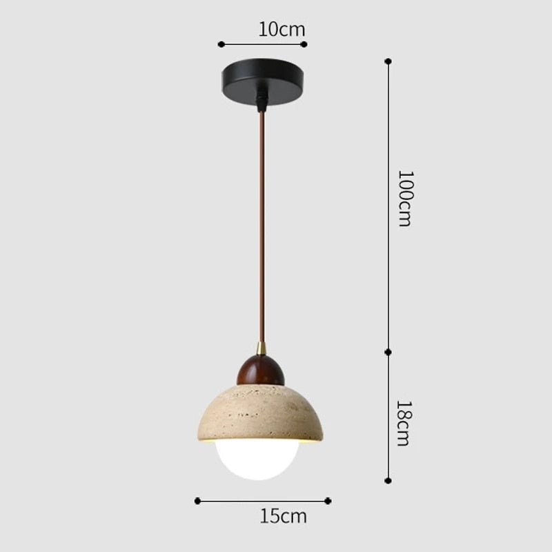 Naturalna Lampa Wisząca z Marmuru