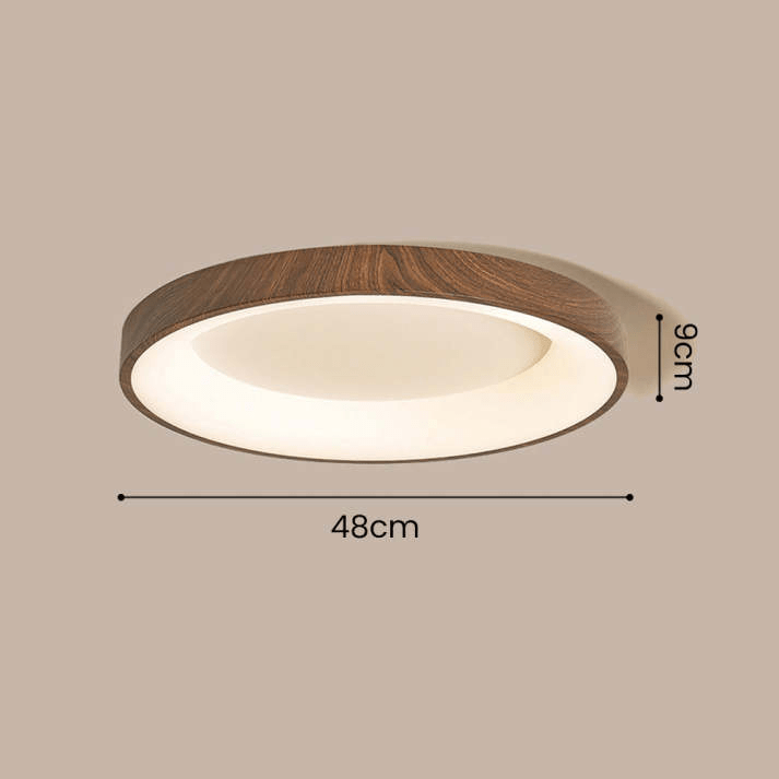 Naturalna Drewniana Lampa sufitowa