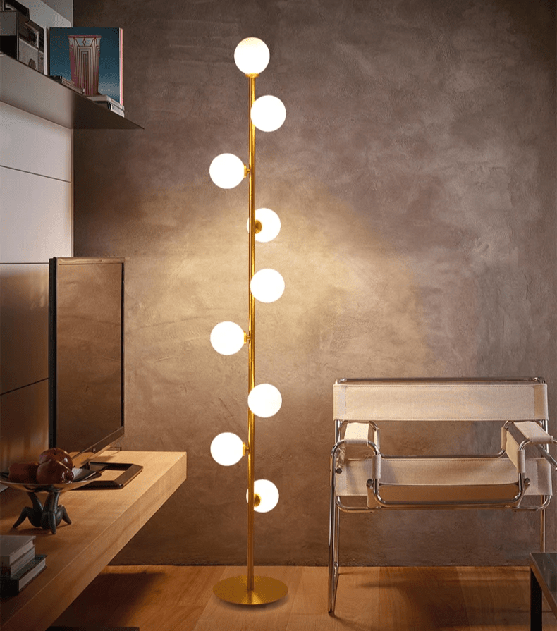 Norweska szklana lampa podłogowa