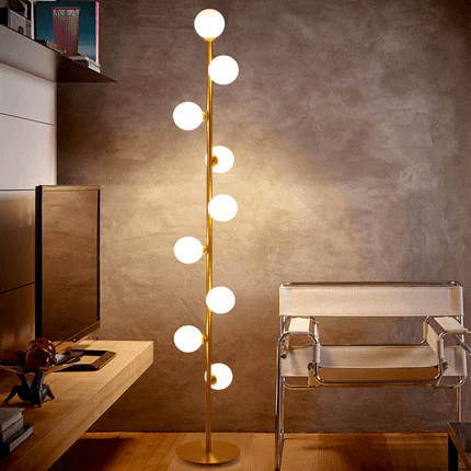 Norweska szklana lampa podłogowa