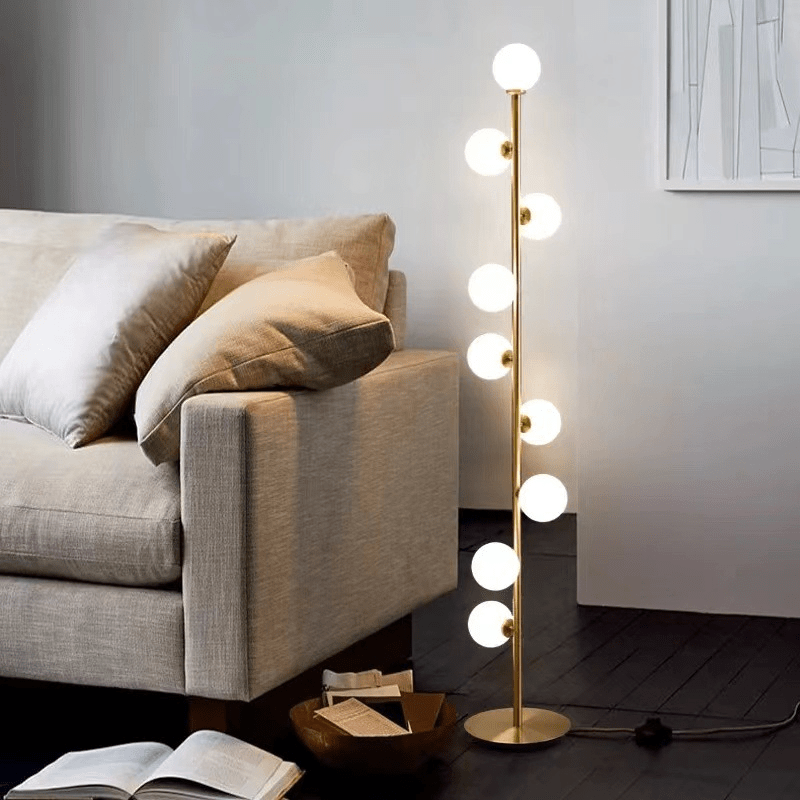 Norweska szklana lampa podłogowa