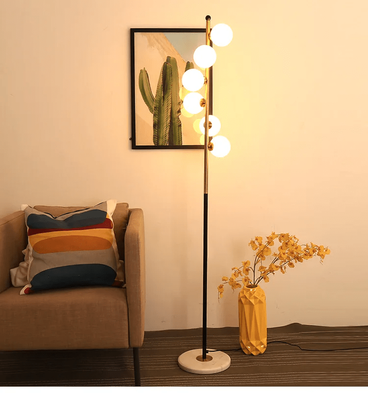 Norweska szklana lampa podłogowa