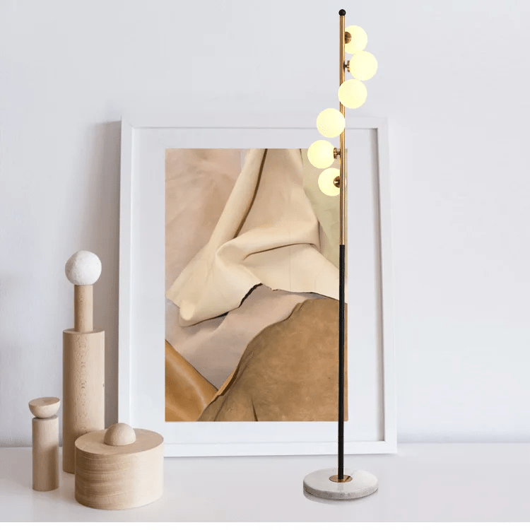 Norweska szklana lampa podłogowa
