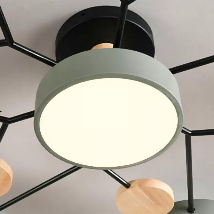 Skandynawska rozgałęziona lampa sufitowa LED