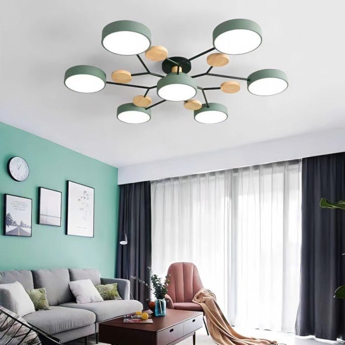 Skandynawska rozgałęziona lampa sufitowa LED
