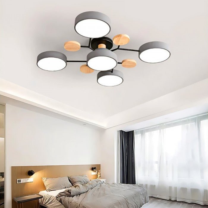 Skandynawska rozgałęziona lampa sufitowa LED