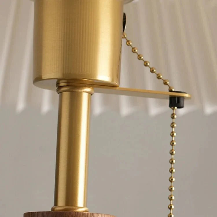 Vintage Złożona Drewniana Lampa Stołowa