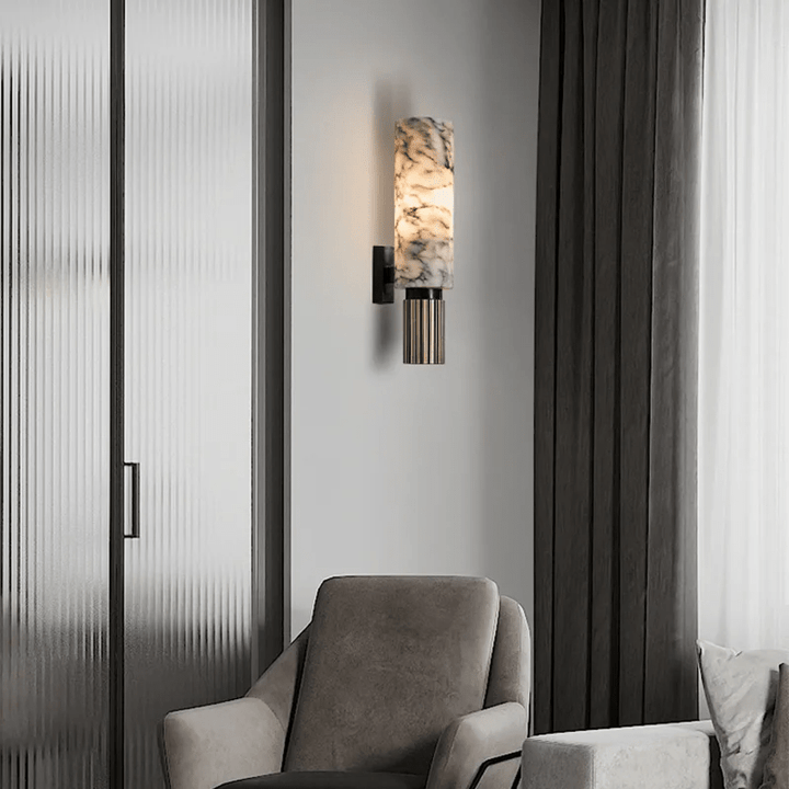 Marmurowa lampa ścienna