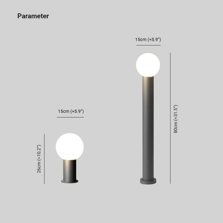 Nowoczesna lampa LED Pena Metalowa Czarna Oświetlenie Zewnętrzne