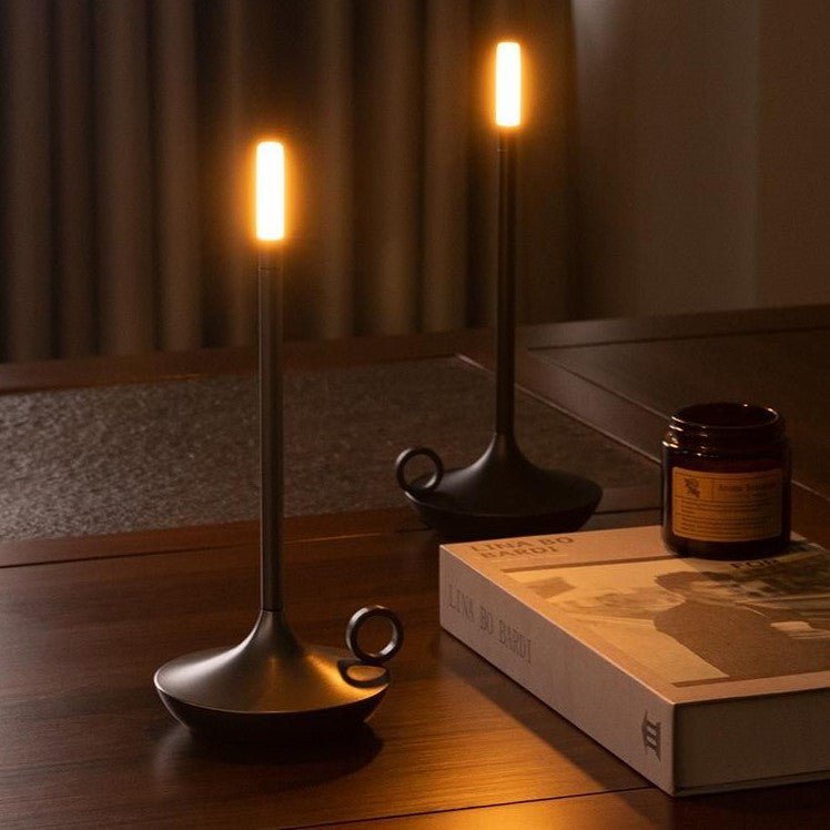 Nordycka lampa stołowa LED – designerska lampa kandelarowa