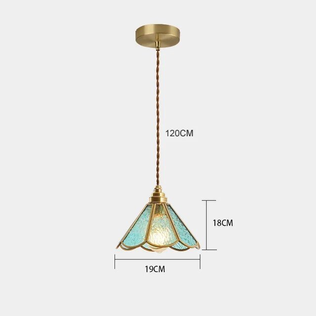 Lampa wisząca witrażowa