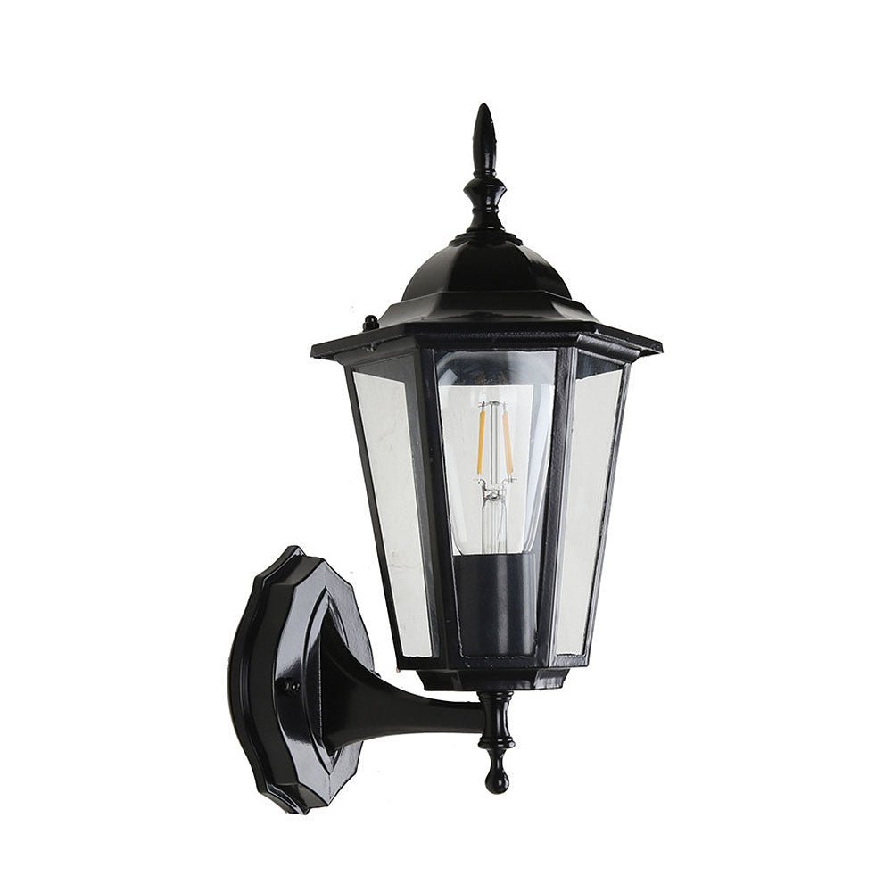 Retro Szklana Zewnętrzna Lampa Ścienna do Ogrodu